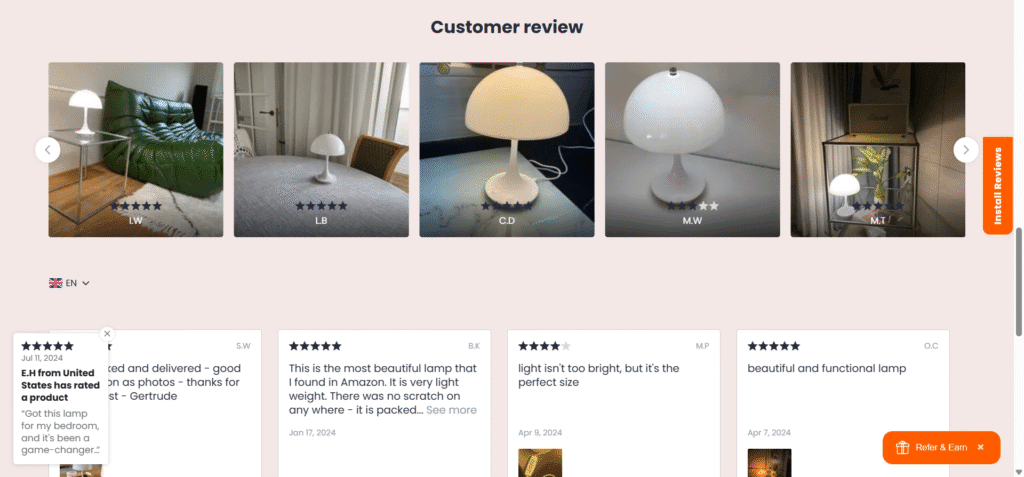 Ali review demo store