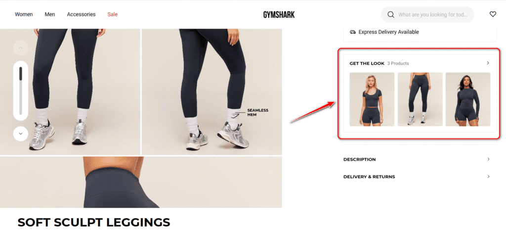 Gymshark upsell example