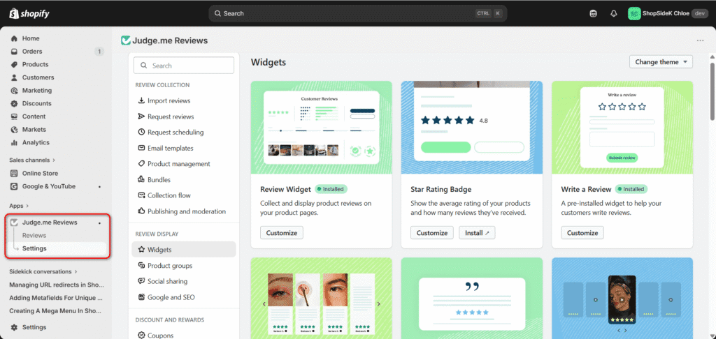 Judgeme free one of best shopify review apps
