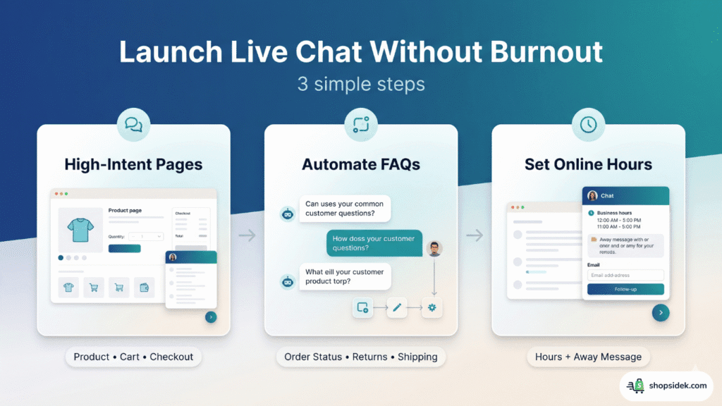 Launch live chat without burnout