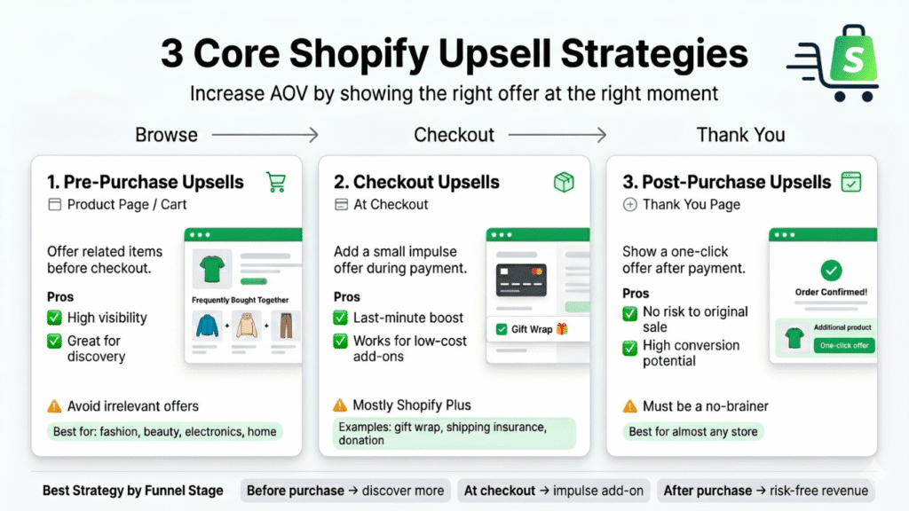 Master 3 Core Upsell Shopify Strategies