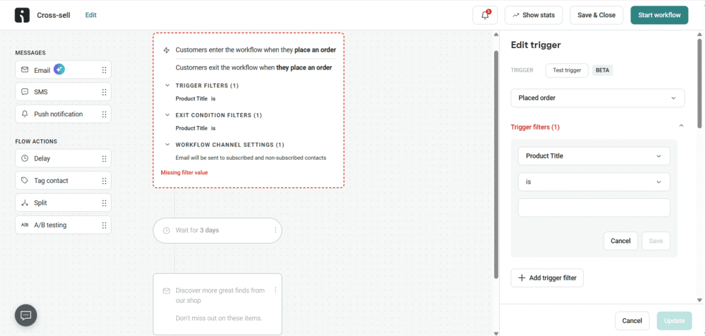 Post-purchase upselling email by Omnisend
