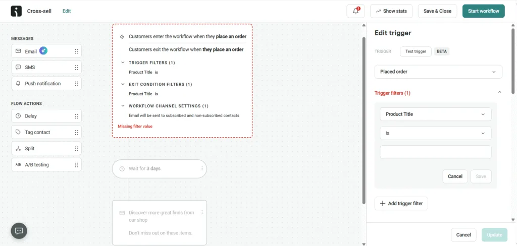 Post-purchase upselling email by Omnisend