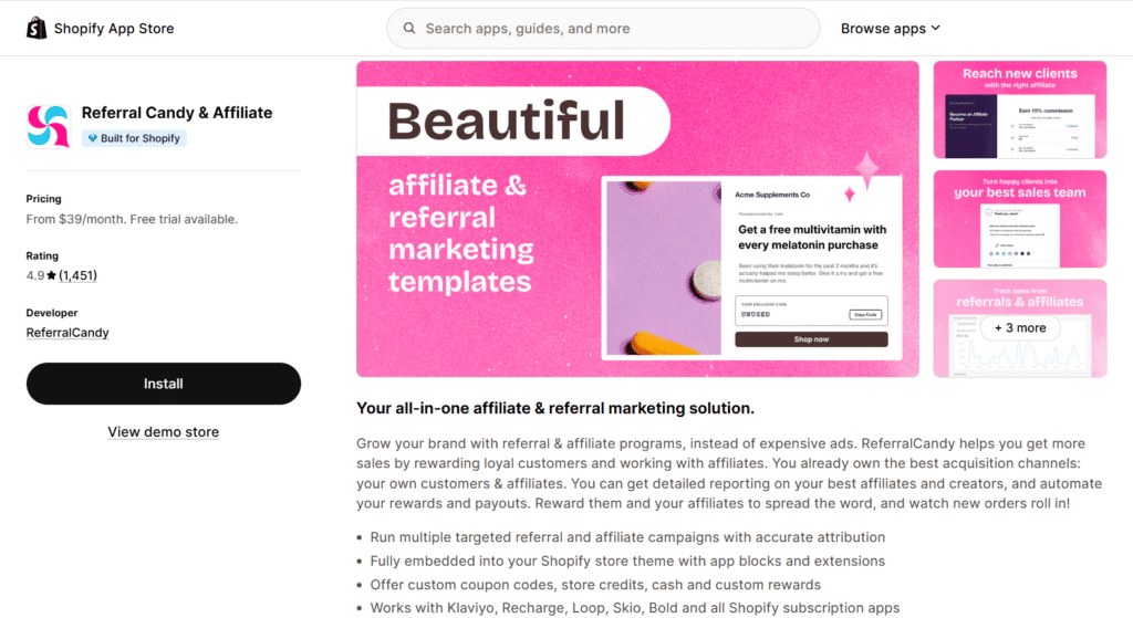 Referral Candy & Affiliate