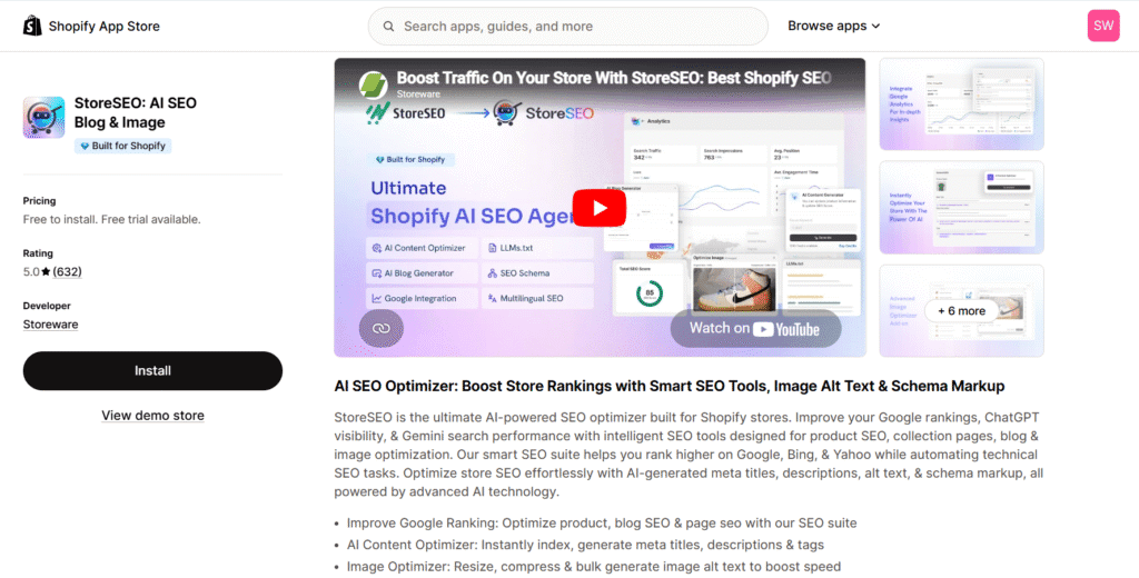 StoreSEO best shopify SEO plugin