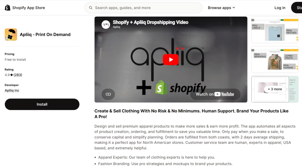 Apliiq Print On Demand app