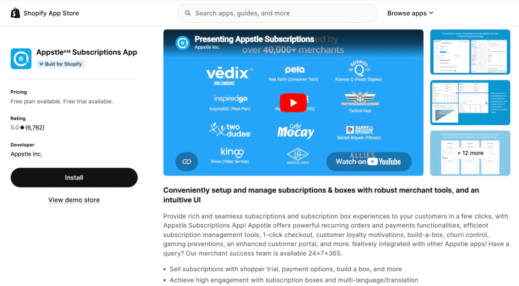 Appstle best shopify subscription app