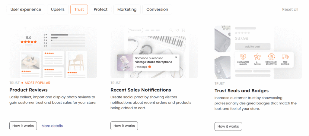 Build trust with vitals app shopify