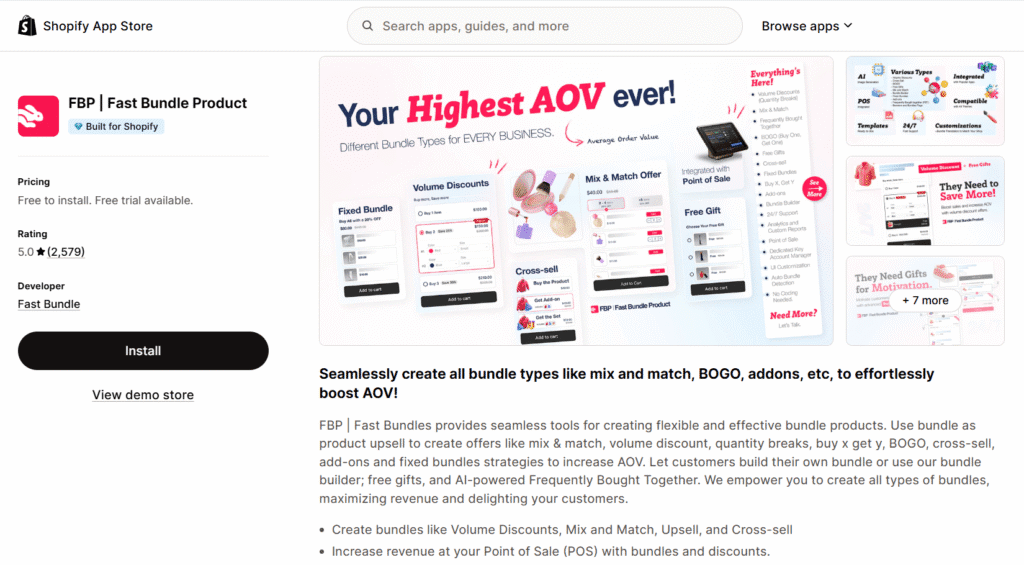Fast Bundle Product shopify bundle app