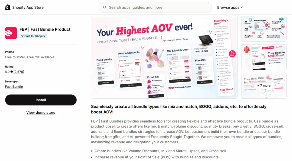 Fast Bundle Product shopify bundle app