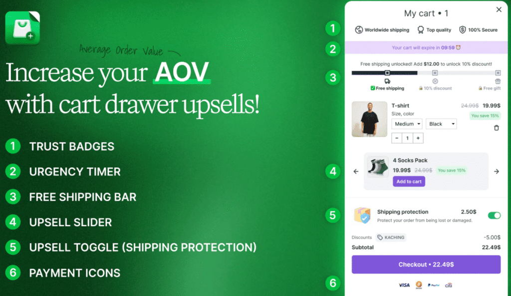 Kaching Cart Upsell app