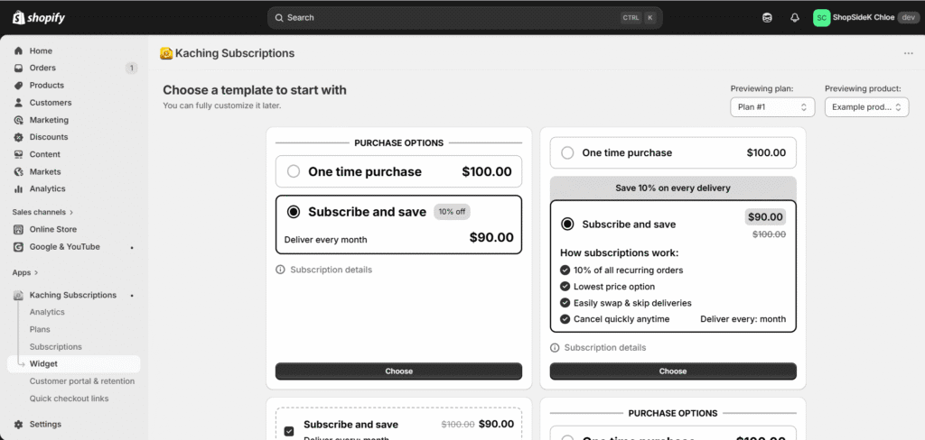 Kaching Subscriptions App Inside Look