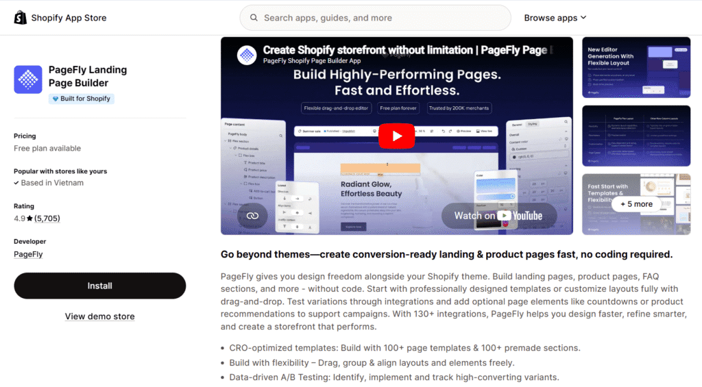 PageFly shopify page builder