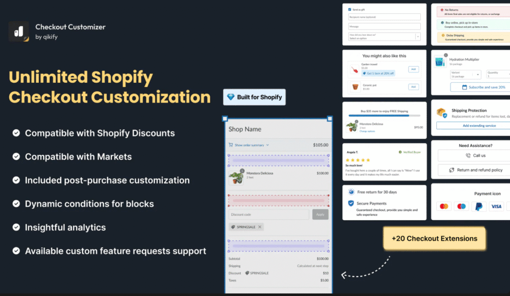 Qikify Checkout Customizer app