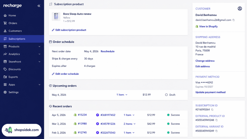 Recharge Subscriptions App Inside Look