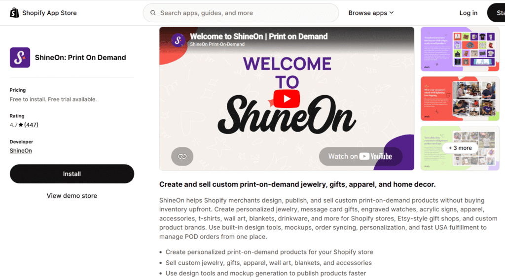 ShineOn Print On Demand