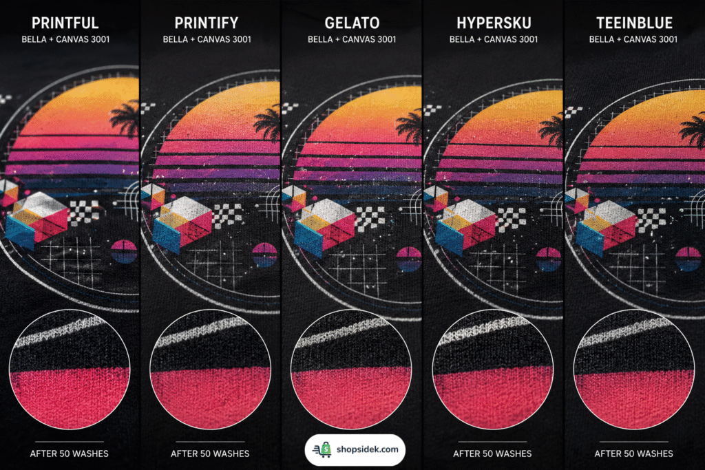 Side-by-Side Look at Print Detail of Shopify POD Apps