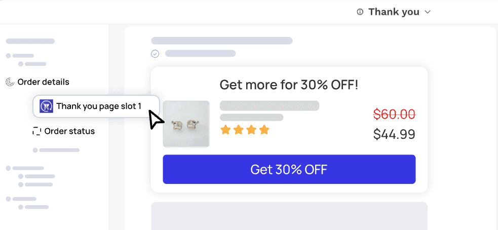 Thank you page upsell by Reconvert