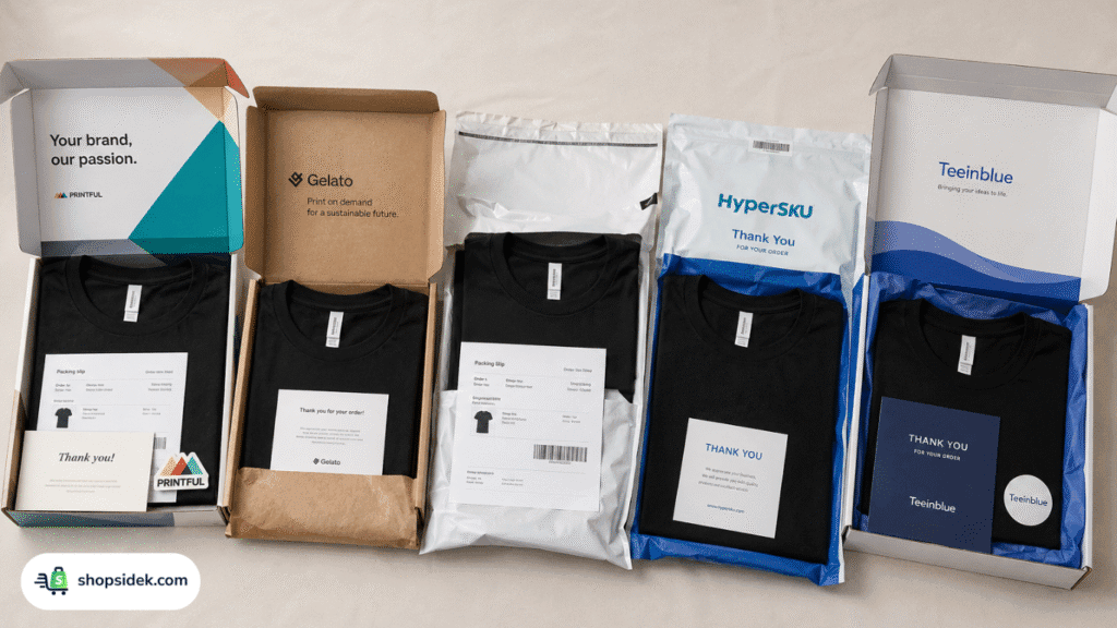 Unboxing comparison of best shopify print on demand apps