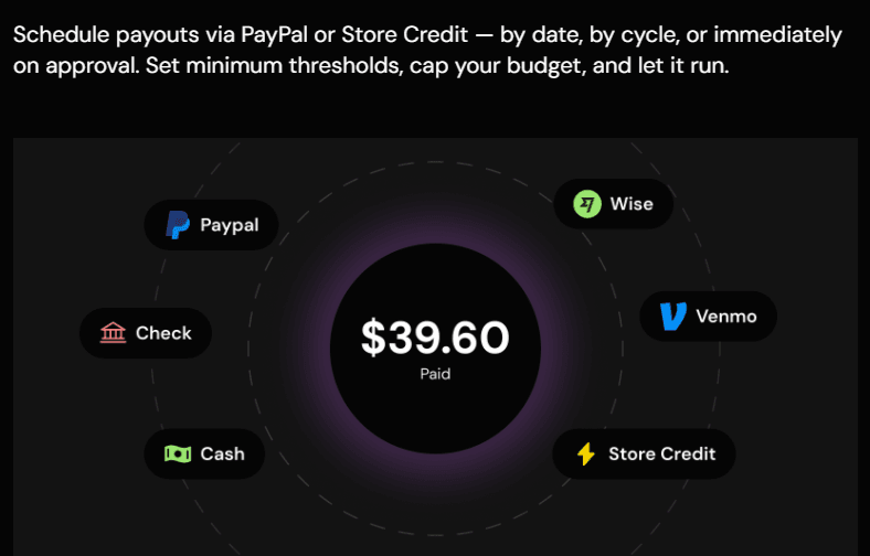 Uppromote Shopify auto payout