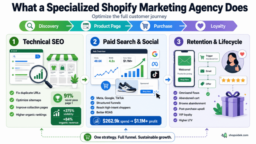 What a Specialized Shopify Digital Marketing Agency Does