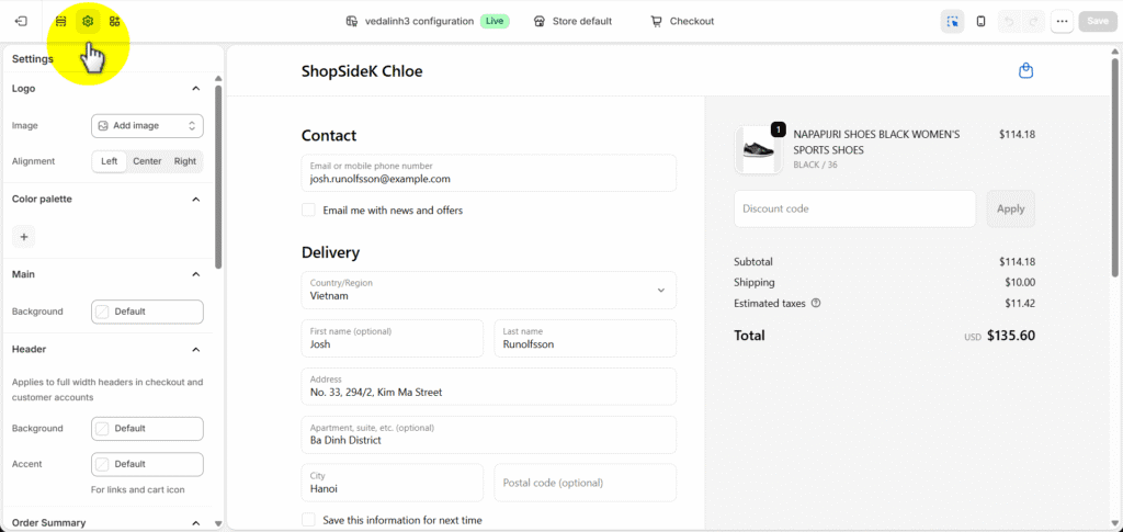 customize shopify checkout page to match brand identity