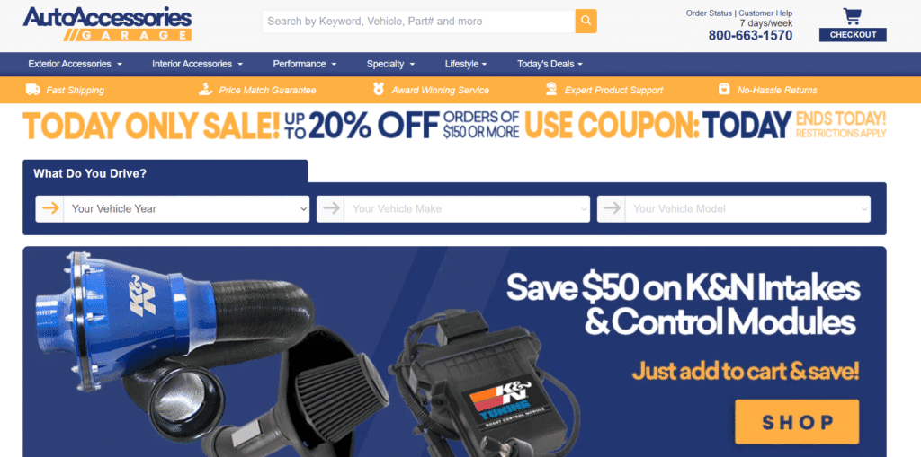 Auto Accessories Garage uses LiveChat app