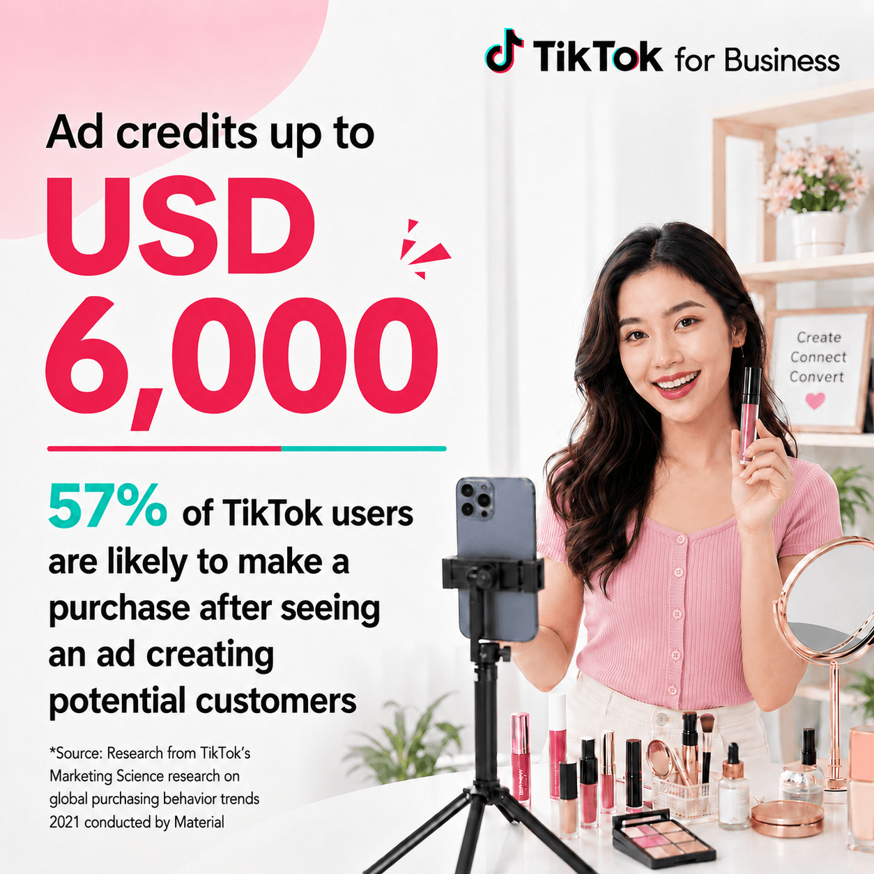 Tiktok Ad credit banner